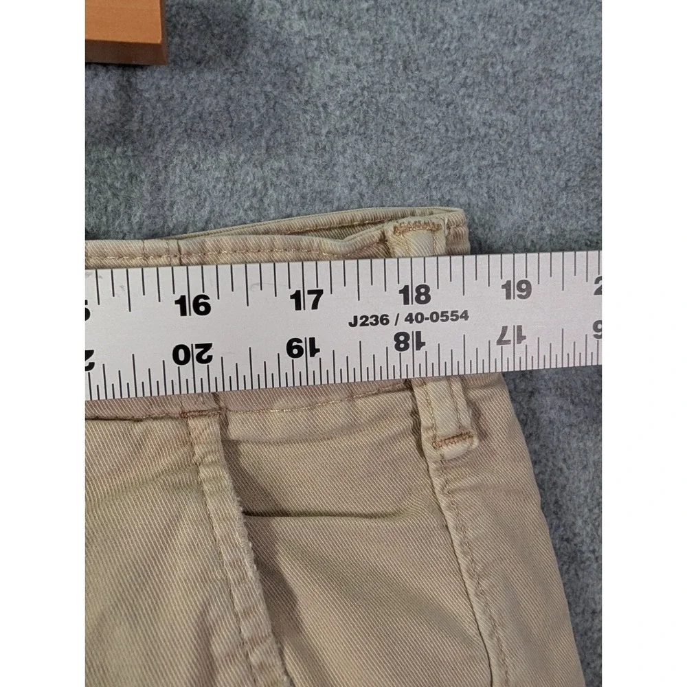 American Eagle Flex Distressed Cutoff Chino Shorts Men's Size 36 Beige Grunge